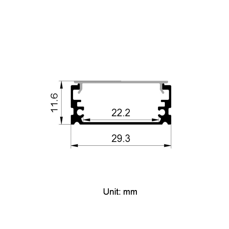 LED Profile Aluminum Channel For 20mm 5050 Double Row LED Strips